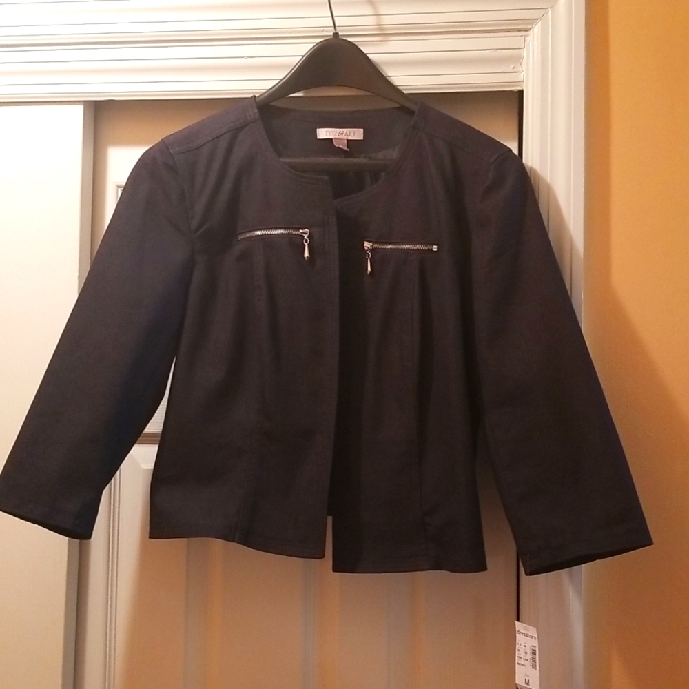 Denim cropped lightweight jacket